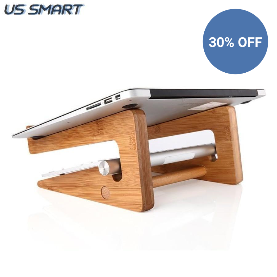 UsSmartDesk™ Bamboo Stand for laptop and keyboard
