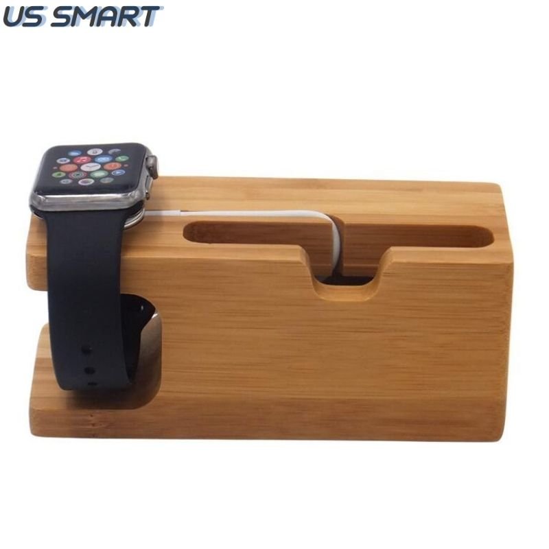 UsSmartDesk™ Bamboo Charging Stand For Mobile Phone and Watch